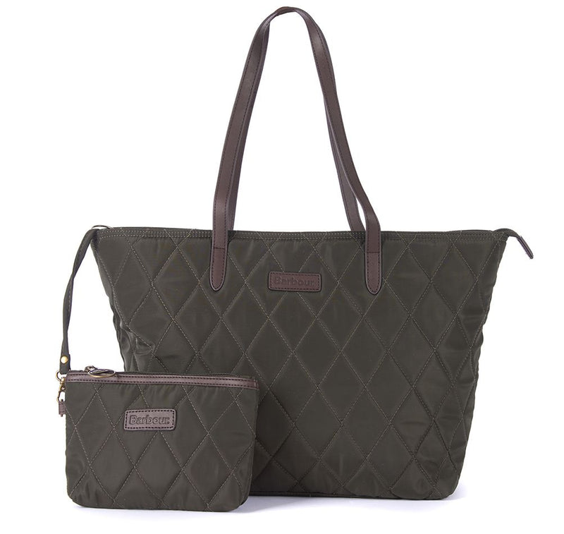 BORSA WITFORD QUILTED TOTE OLIVE - BARBOUR
