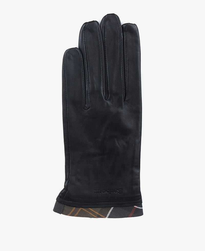 GUANTI TARTAN TRIMMED LEATHER GLOVES - BARBOUR