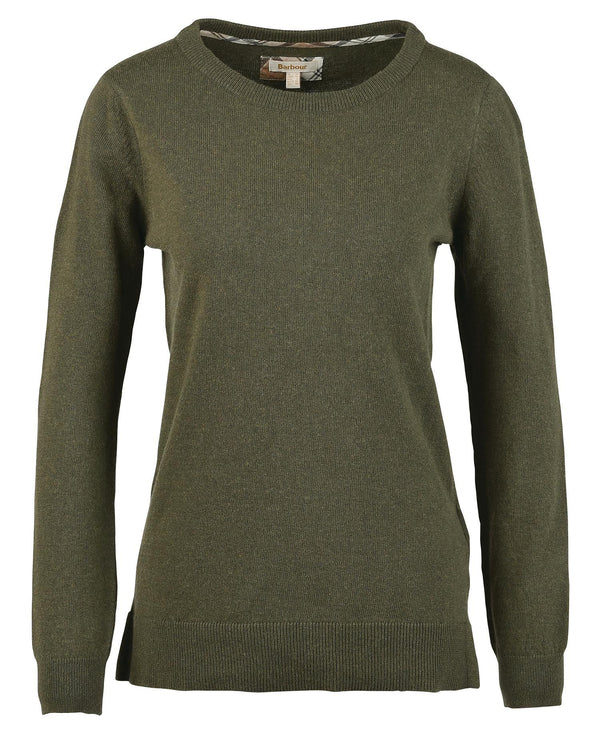 MAGLIONE PENDLE CREW KNIT WARM OLIVE ROSEWOOD - BARBOUR