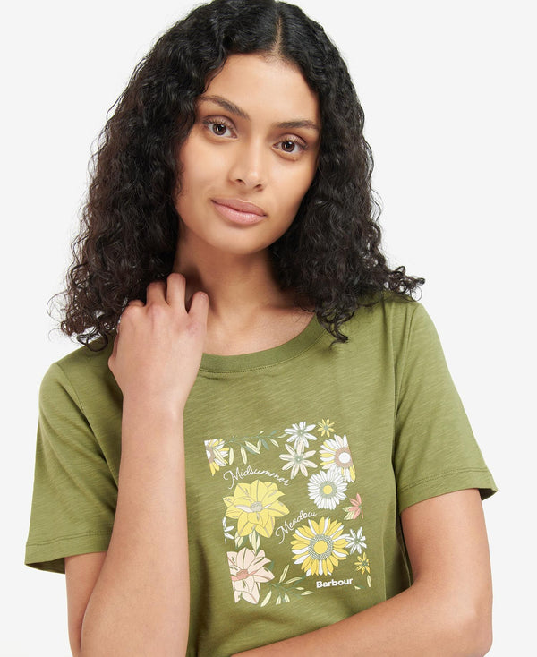 T-SHIRT DONNA CORALINE OLIVE TREE - BARBOUR