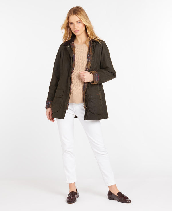 GIACCA CLASSIC BEADNELL WAX JACKET OLIVE - BARBOUR
