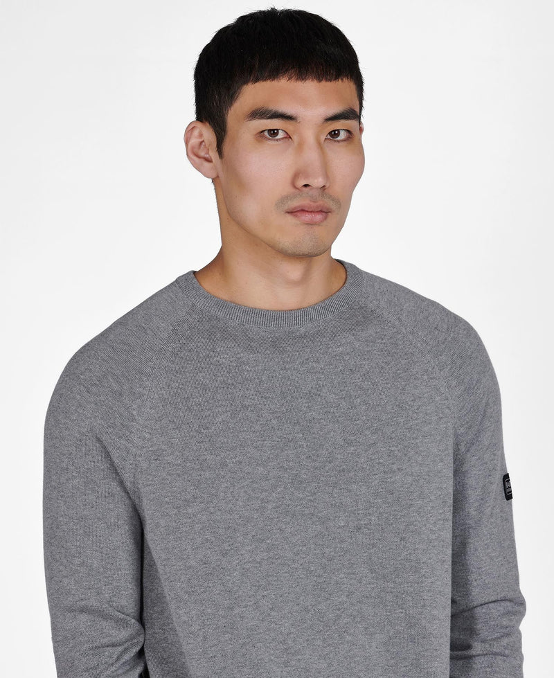 MAGLIONE COTTON CREW KNIT ANTHRACITE MARL - BARBOUR INTERNATIONAL