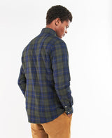 CAMICIA WETHERAM TAILORED SHIRT OLIVE NIGHT - BARBOUR