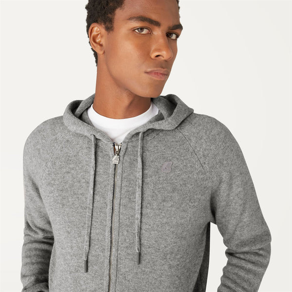 MAGLIONE ZIP MARCY LAMBSWOOL GREY MD STEEL - K-WAY