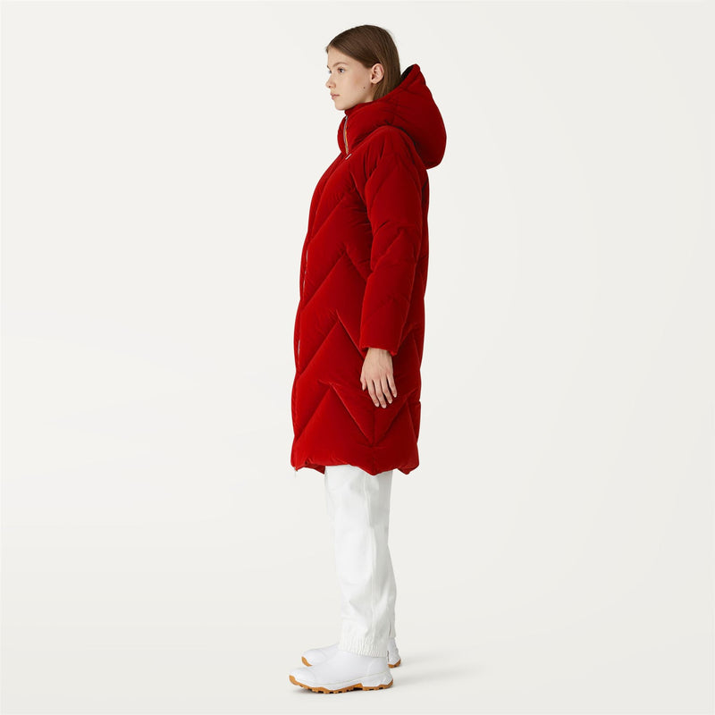 GIACCA SIDOINEL HEAVY QUILTED RED DK - K-WAY